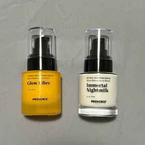 Provence Beauty Glow Libre Vitamin C Serum and Immortal Nightmilk Retinol